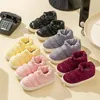 Pantofole Invernali Toast Donna Caldo Peluche Imbottito in cotone Stivali da neve Coperta Casa Antiscivolo Piattaforma Peloso Coppie Scarpe 2024