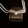 Necklace Earrings Set 1 Bride Temperament Bridal High Gloss Faux Pearl Ring