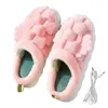 Slippers Shoes Usb For Couples Winter Foot Warmer With Electric Heating Plush Men Women Washable