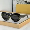 Yeni serin kedi göz güneş gözlüğü çift çerçeve bayan moda sokak fotoğraf tasarımcısı bayan havacıları güneş gözlüğü moda retro metal tatil gözlükleri lw40119i kutu