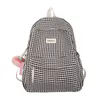 School Bags Girl Plaid Kawaii Travel Book Backpack Lady Lattice Bag Fashion Female Cute Laptop Leisure College Women