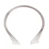 Imperméables 10 pièces 5mm bandeau en métal uni blanc bandeau de cheveux pour accessoires de bricolage artisanat