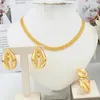 Colar brincos conjunto etíope ouro cor jóias para mulheres brasileiro requintado clipe gargantilha anel de corrente festa de luxo
