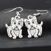 Orecchini pendenti vintage Yorkshire Terrier goccia lunga donna Boho Dog Brincos gioielli di moda orecchini Pendientes regali per gli amanti