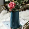 Morandi Plastic Vase Living Room Decoration Ornament Modern Origami Plastic Vases For Flower Arrangement Home Decoration 240123