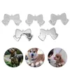 Coleiras de cachorro Tag Tags para animais de estimação nome em branco arco em forma de coleira identificação de aço inoxidável ossos de cães