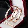 Projektant Bransoletka Moda Luksusowa biżuteria bransoletki 18k Rose Gold Srebrne Tytanium Stalowe diament