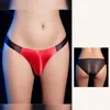 UNDUPTS Seksi Erkek Külot Şeffaf Jockstrap String G-String Bulge Torbası Buz İpek iç çamaşırı konfor yumuşak ince