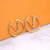 2021 Designer Earrings Fashion Style huggie Jewelry Design Stamp Stainless Steel Gold Plated Stud For Women Party Gifts hoop huggi2822