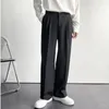 IEFB Autumn Straight Suit Pants Lose Casual Men's High Street Wide Leg Korean Fashion Mane Trousers 9A4489 240125