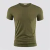 T-shirt homme couleur pure col en V hauts à manches courtes T-shirts hommes T-shirt collants noirs homme T-shirts fitness pour vêtements masculins TDX01 240123