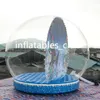 3m 10ft dia Pump Snow Globe Human Size Photo Booth Customized Background Picture Inflatable Human Snow Globe Beautiful Bubble Dome clear Christmas Product