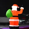 vendita all'ingrosso Babbo Natale gonfiabile gigante personalizzato per la decorazione all'aperto della festa di Natale Palloncini modello vecchio Babbo Natale con luce a LED