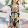 Mochila para transportar cães, mãos livres, frente para animais de estimação, oxford, respirável, portátil, ajustável, filhotes, saída, outono