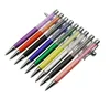 Wholesale 100 Pcs Ballpoint Pen Crystal Diamond Decorative Pen 0.7mm Pen Tip All Metal Material Student Writing Office Gift Pen 240123