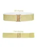 Cintura dorata Cintura decorativa da donna Piumino con cintura Gonna Gonna versatile Cintura elastica in vita larga SCB0319 240119