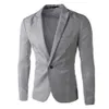 Blazers formais masculinos, jaquetas, cor sólida, festa de casamento, casual, botão único, casacos, tops, roupas de palco, 240126