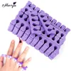 Monja 50100st Pack Nail Art Toes Separators Fingers Slumpmässiga färg Mjuk svamp UV Gel Polish Beauty Manicure Pedicure Tools 240119