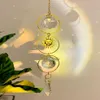 Nyckelringar Celestial Moon Sun Catcher Crystal Rainbow Maker Window Diy Home Boho Room Wall Car Decor Chandelier Prisms Witchy Catch245q