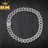 The Bling King 20mm Prong Cuban Link Chains Halsband Fashion Hiphop Jewelry 3 Row Rhinestones Iced Out Halsband för män T200113252H