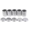 Pinceaux de maquillage pots en aluminium avec couvercles à vis, conteneurs à lèvres 80ml, 5 paquets