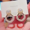 Boucles d'oreilles à clous pour femmes, tempérament Simple, perle blanche, goutte d'eau, rétro, mode, accessoires, cadeau