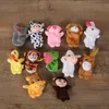 121065PCS Cartoon Finger Puppet Doll Hand Baby Story Toddler Exparial Educational Tovering Toy 240126