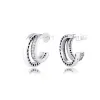 Earrings Pave Double Hoop Earrings 925 Sterling Silver Jewelry For Woman Make up Fashion Female Earrings Party Jewelry