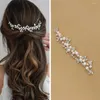 Headpieces fabuloso cocar de noiva com fio casamento falso pérola decorativo requintado acessórios de jóias de cabelo