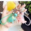 Keychains Fashion DIY Keychain 3D Mini Animal Elephant Metarial Akryl Keyring Elegant Bag Handbag Llavero Car KeyFob Brelok