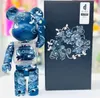 Venda popular 400% 28cm bearbrick o abs rosas moda urso chiaki figuras brinquedo para colecionadores bearbrick arte trabalho modelo decoração brinquedos presente