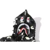 24SS Designer Aape Shark 20SS Trendy Shark Head Hoodie Night Glow Spot Camo Men's and Women's Zipper Open Sweater Coat