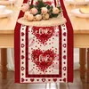 Nappe de Table pour la saint-valentin, décoration de cuisine, de salle à manger, de vacances, pour intérieur et extérieur, décoration de fête à domicile