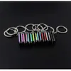 100 pièces Lot métal 4 trous Mini Harmonica porte-clés enfants jouet porte-clés enfants cadeaux porte-clés sacs Mobile porte-clés Rings343F