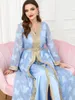 Vêtements ethniques Plantes et fleurs Abaya Femmes Fête brodée Robe longue islamique Ramadan Musulman Dubaï Robes de soirée Caftan marocain