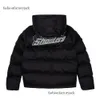 Herrjackor Herrjackor Ttrap London Shooters Hooded Puffer Jacket Black Reflective Puffer Jacket Embroidered Thermal Hoodie Men Winter Coat Tops 230620