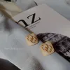 Vintage parfumé français coulant coeur diamant lait jaune moyen âge boucles d'oreilles Clip Style