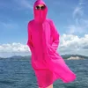 Trenchs de femmes Veste Printemps et été Plus Taille Coréenne À Capuche Longue Protection Solaire Vêtements Anti-UV Sports De Plein Air Top A380