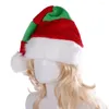 Береты С Рождеством Украшение Шляпа Подарок Зеленый Красный Полосатый Санта-Клаус Корейский Стиль Плюшевые