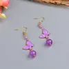 Boucles d'oreilles pendantes 1 paire rétro femme papillon pendentif crochets d'oreille bijoux Cheongsam Hanfu décor accessoires bijoux femmes fille cadeau