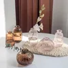 Mini vaso de vidro manchado simples decoração para casa ornamento garrafa de aromaterapia arranjo de flores hidropônicas vaso de vidro 240123