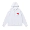 Heren hoodie designer hoodies sweatshirts met drie rode hartletters gedrukt op puur katoen ronde hals pullover hoodie voor koppels losse casual hoodies
