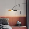 Vägglampa lång arm läsning vit glas g4 lampan roterbar för salong sängen soffa sidbelysning sconce minimalist droppe