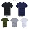 Casual Style Plain Solid Color Mens T-shirts Cotton Regular Fit T-shirts Summer Tops Tee Shirts Basic Man Clothing 5xl 240126