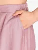 Pantaloni da donna ROSEGAL Plus Size Lace Up Culotte con tasca leggera Primavera Estate Pantaloni midi a gamba larga con elastico in vita Mujer