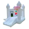 wholesale 9x9x7ft Soft Play Inflatable White Bounce House With Slide Ball Pit Party Used Inflatable Mini Bouncy castle with blower free ship to your door