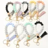 Keychains Wristlet Keychain Bracelet Silicone Beads Keyring Handmade Womens Key Holder Wrist Strap Gifts268y