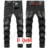 Męskie dżinsy D2 luksusowy projektant Włoch dżinsowe dżinsy mężczyźni haftowe spodnie DQ2071 Modne holeswy splash-łącza pieczęć motocyklowe odzież US28-42/EU44-58