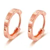 Xinfly grossist AU750 REAL Women Ladies Jewely Custom Design Trendy Pure 18K Solid Gold Round Small Mini Hoop Earrings