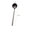 Spoons 304 Stainless Steel Thickened Spoon Round Head Dessert Coffee Korean Style Plated Stirring